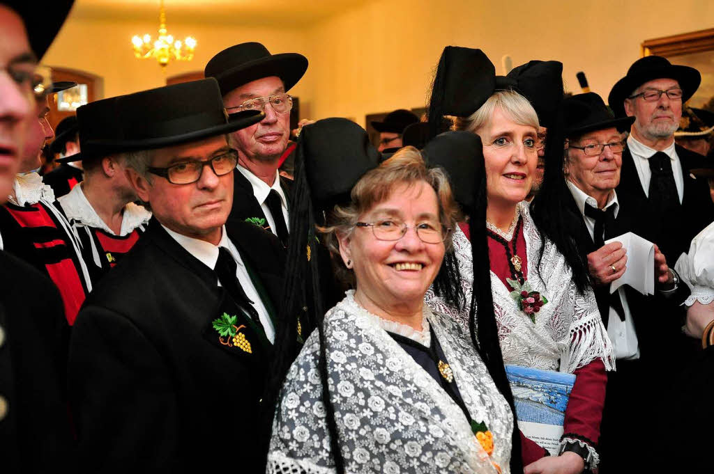 Neujahrsbesuch von Trachtenabordnungen der Region bei Regierungsprsidentin Brbel Schfer.