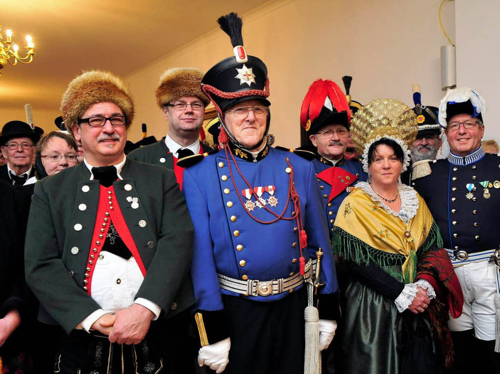 Neujahrsbesuch von Trachtenabordnungen der Region bei Regierungsprsidentin Brbel Schfer.