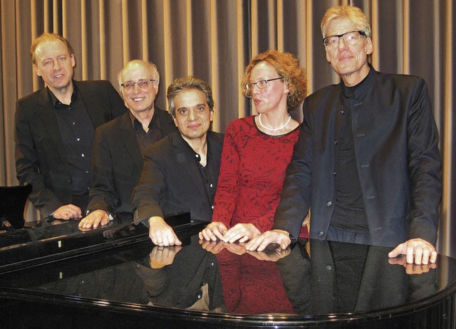 Verstrktes Quartett:Thomas Hofer, Ant...elke und Michael  Kasper (von links).   | Foto: Hildegard Karig