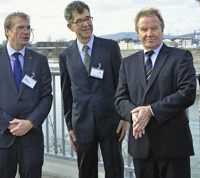 Umweltminister Franz Untersteller (rec...konomie in Einklang zu bringen sind.   | Foto: Ingrid Bhm-Jacob