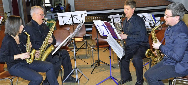 Die Vier Dozenten beim Konzert-Vortrag  | Foto: Hans-E. Meidhof