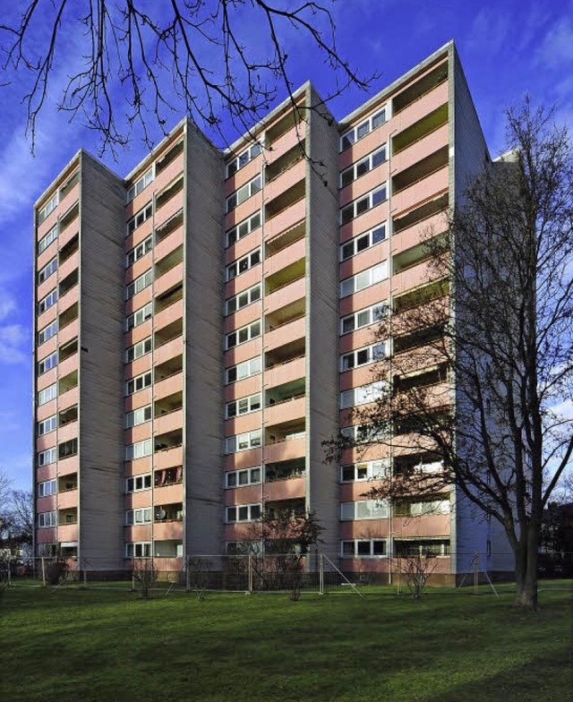 Das Hochhaus an der Belchenstrae wird...ssen, hie es beim Dreiknigstreffen.   | Foto: Thomas Kunz