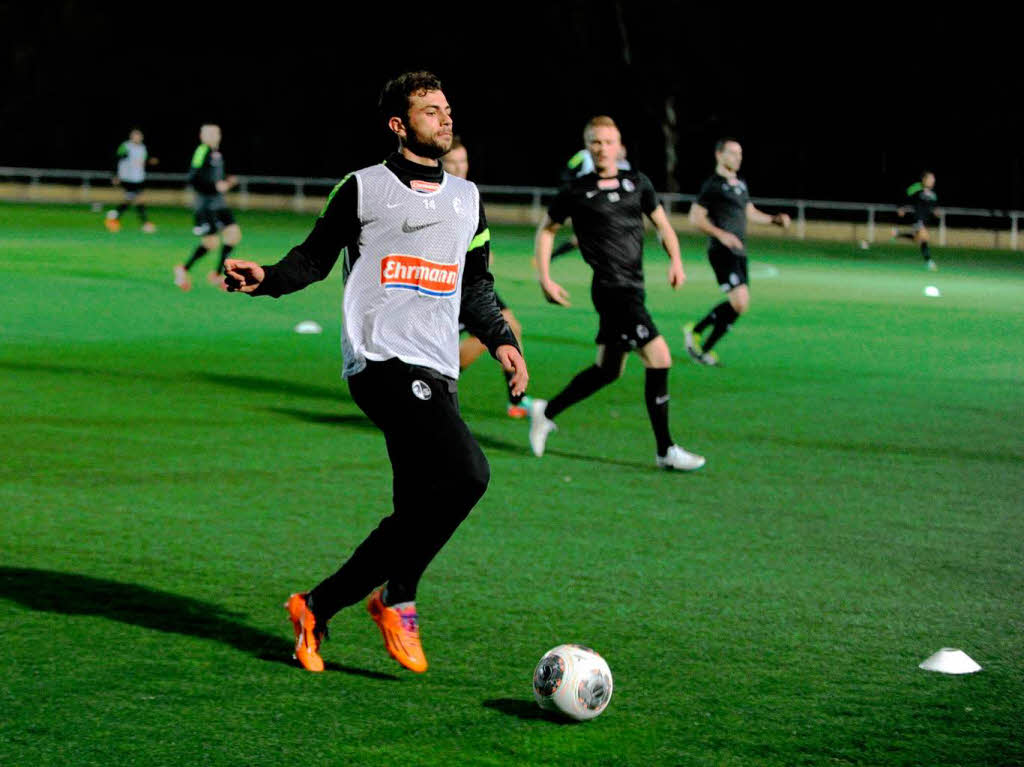 Die Spieler des SC Freiburg ben im Trainingslager im spanischen Rota.