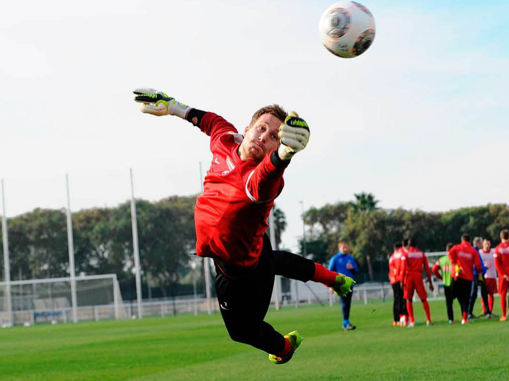 Die Spieler des SC Freiburg ben im Trainingslager im spanischen Rota.