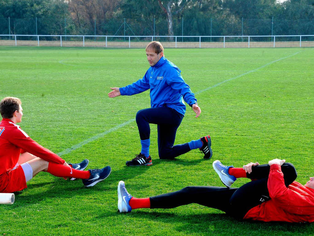 Die Spieler des SC Freiburg ben im Trainingslager im spanischen Rota.