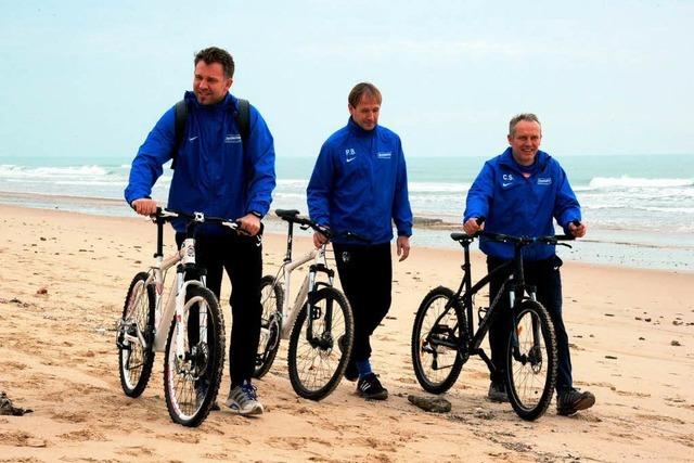 SC Freiburg: Strandlauf im Trainingslager