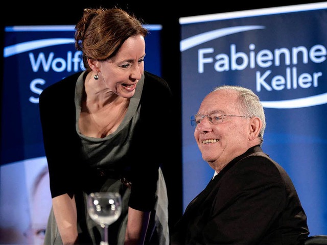 Fabienne Keller und Wolfgang Schuble  | Foto: AFP