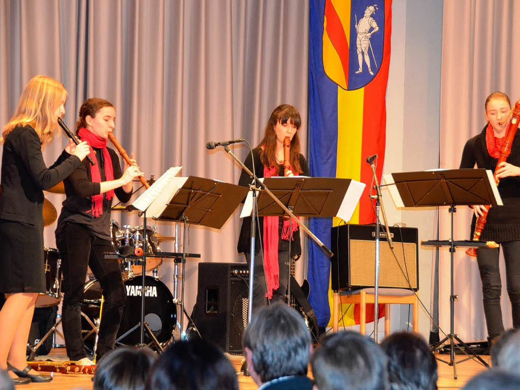 Das Blockfltenensemble Flauto dolce der Musikschule Nrdlicher Breisgau begeisterte mit klassischen und modernen Stcken