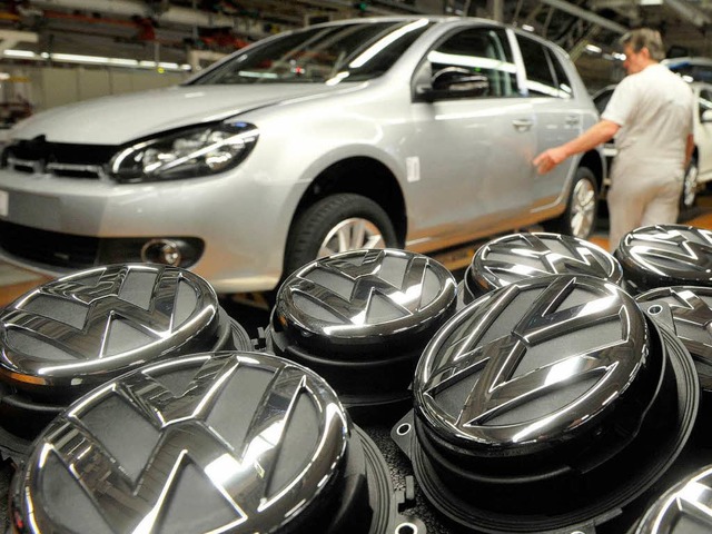 Europas grter Autokonzern Volkswagen...er US-Automesse in Detroit mitteilte.   | Foto: dpa