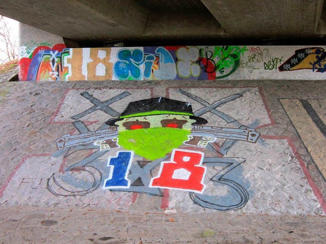 Graffiti unter einer Brcke im Lahrer Westen  | Foto: BZ