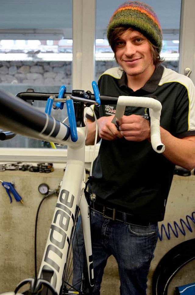 Der 21-jhrige Sebastian Risch aus der March ist Europas bester Fahrradtechniker  | Foto: Julia Dreier