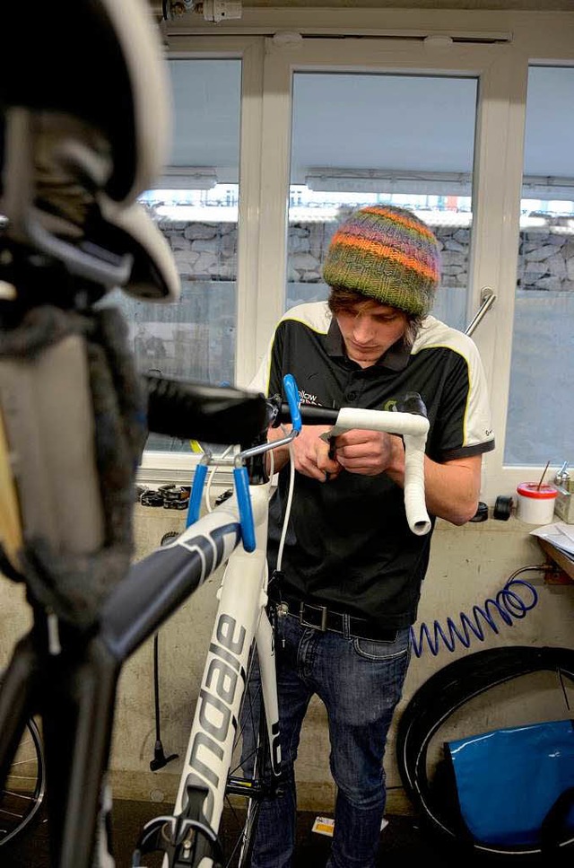 Der 21-jhrige Sebastian Risch aus der March ist Europas bester Fahrradtechniker  | Foto: Julia Dreier