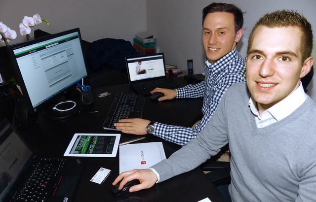 Fabian Silberer (links) und Marco Reinbold sind die Sevenit GmbH.   | Foto: Frank Leonhardt