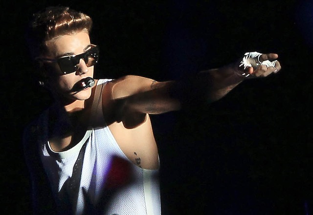 Schlagzeilengarant Justin Bieber bei einem Konzert in Panama   | Foto: dpa