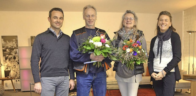 Felix und Dagmar Thmmel (auen), die ...ebach fr ihre langjhrige Mitarbeit.   | Foto: Sylvia Timm