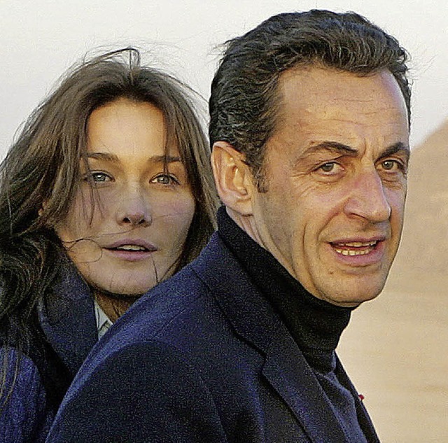 Waren 2007 bei einer Reise nach gypte...liebt: Carla Bruni und Nicolas Sarkozy  | Foto: AFP