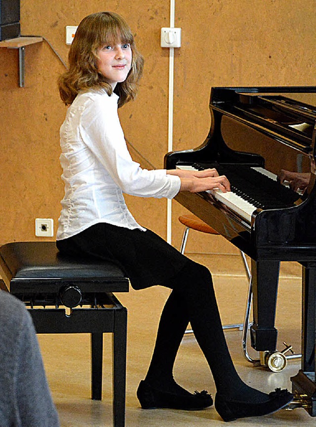 Schon oft erfolgreich: Polina Kraus am Klavier  | Foto: Barbara Ruda