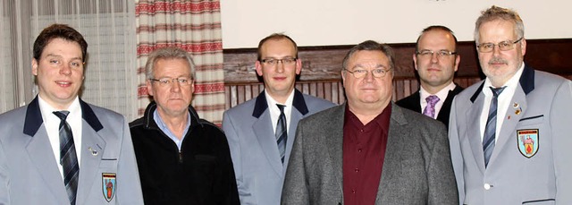 Ehrungen beim Musikverein Krzell (von...r aus dem Vorstand ausgeschieden ist.   | Foto: Hans Spengler