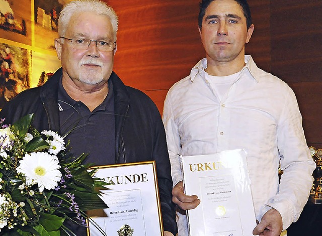 Der Emmendinger Heinz Unmig vom RMSV...nt mit der Ewald-Kroth-Medaille geehrt  | Foto: Markus Zimmermann               