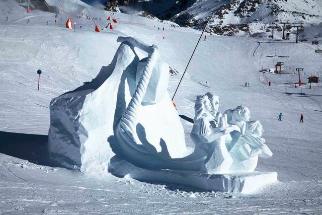 Mit der Skulptur &#8222;Alle an einem ...i&#8220; in Ischgl den zweiten Platz.  | Foto: Privat