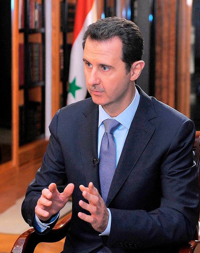 Den Prsidenten Baschar al-Assad bekm...ischen Oppositionsgruppen nicht einig.  | Foto: AFP