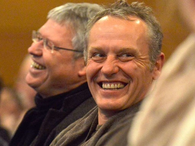 Christian Streich, Cheftrainer der Fre...e &#8211; und kann dabei sogar lachen.  | Foto: Michael Bamberger
