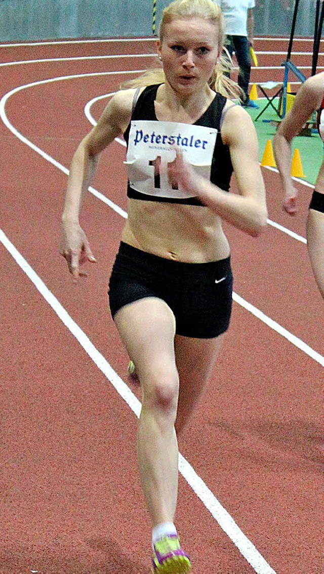 Den Titel ber 400 Meter holte sich So...n Hallenmeisterschaften in Karlsruhe.   | Foto: Privat