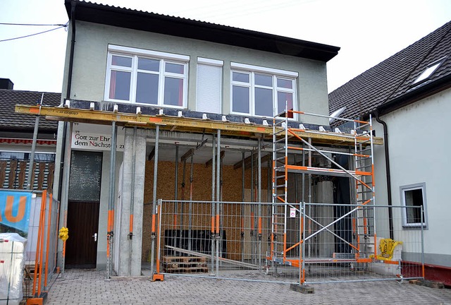 Knigschaffhausen. Ds im Umbau befindliche Feuerwehrhaus Knigschaffhausen.  | Foto: Roland Vitt