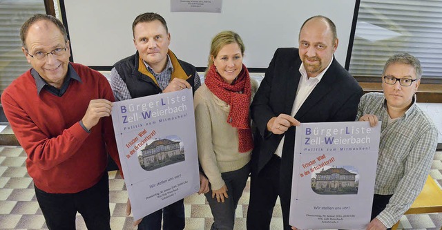 Hoffen auf einen Erfolg bei der Kommun...ler von der Brgerliste Zell-Weierbach  | Foto: Matthias Maier