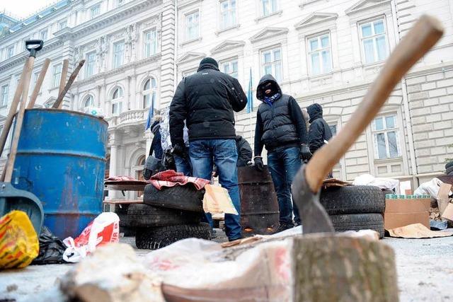 In Freiburgs Partnerstadt Lemberg kmpft man gegen den Prsidenten