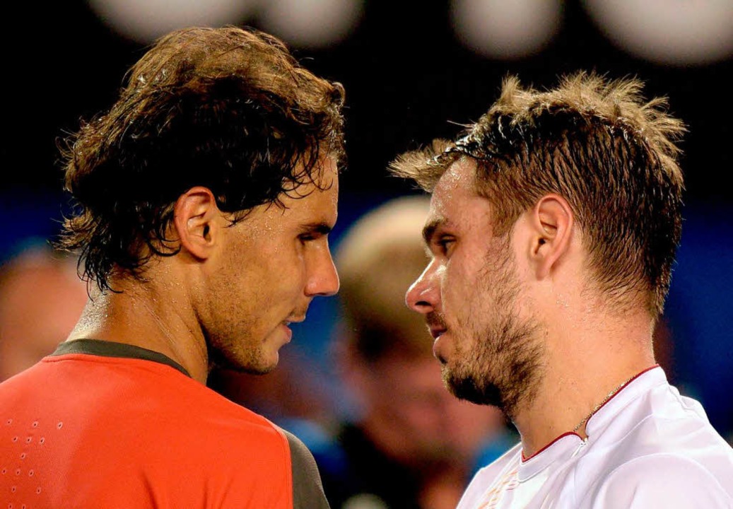 Rafael Nadal (links) musste sich Wawrinka geschlagen geben.  | Foto: AFP