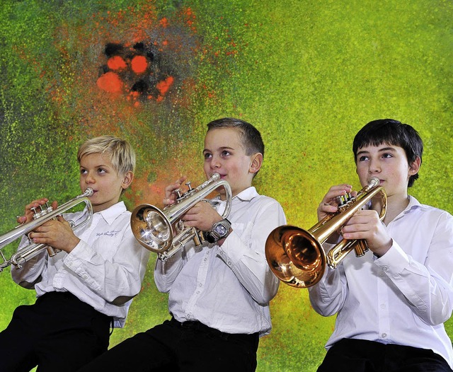 Lennart Menzel, Felix Albrecht und Ben...ser-Ensemble einen 1. Preis erspielt.   | Foto: Thomas Kunz