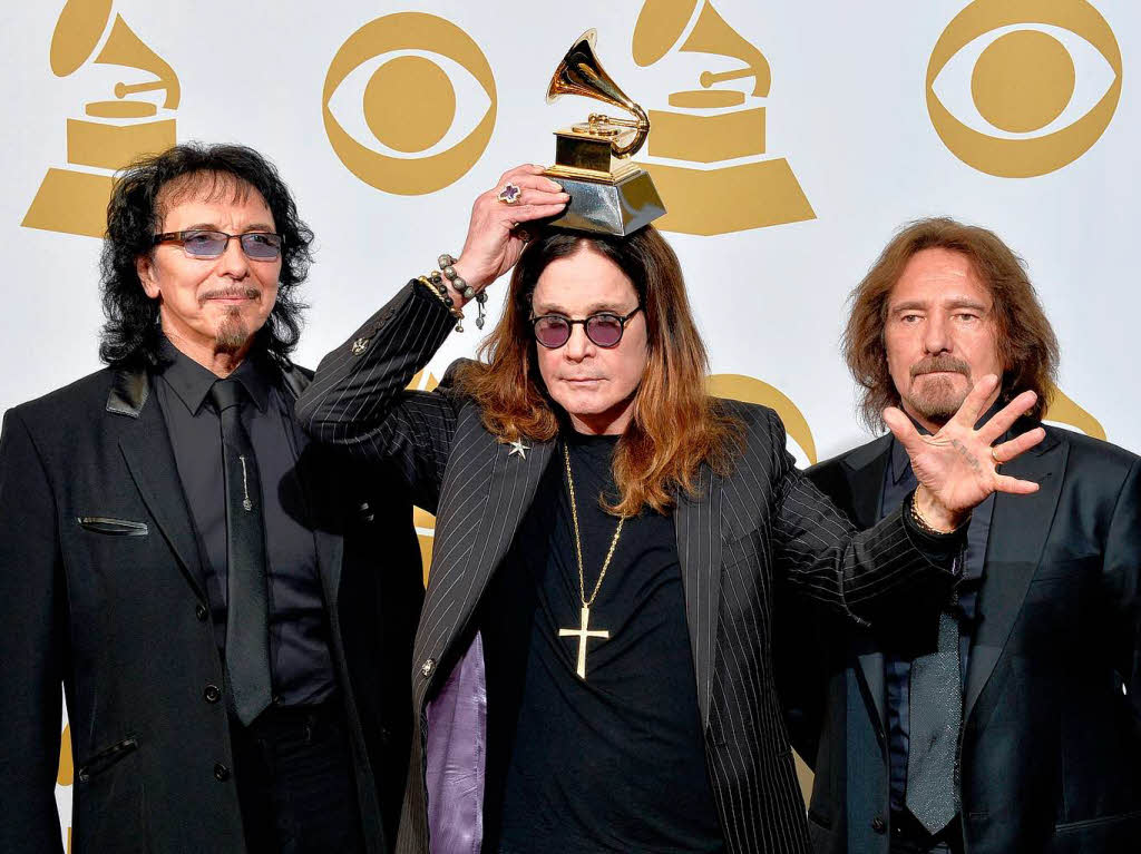 Black Sabbath-Musiker Tony Lommi, Ozzy Osbourne und Geezer Butler (von links)