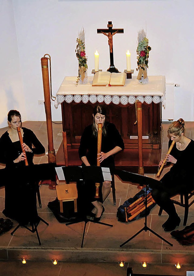 Nutzt den Kirchenraum als Klangkrper: das Trio TriTonus   | Foto: DEC