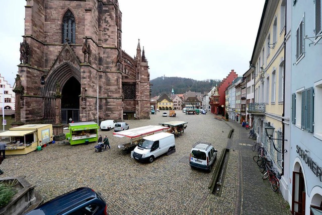 Die Sdseite des Mnstermarkts am Montag...  | Foto: Ingo Schneider