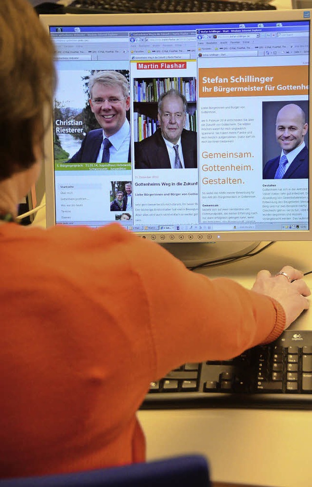Wahlkampf im Internet: Drei der fnf B...ne persnliche Homepage eingerichtet.   | Foto: markus donner