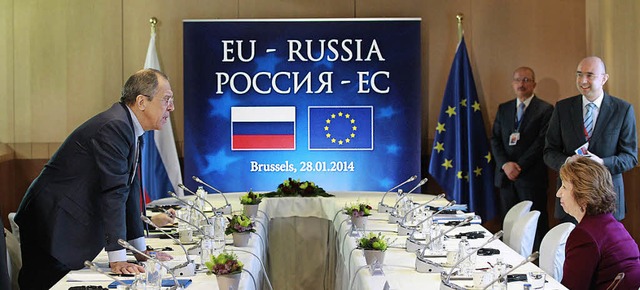 Russlands Chefdiplomat  Lawrow und EU-Kollegin Ashton   | Foto: dpa