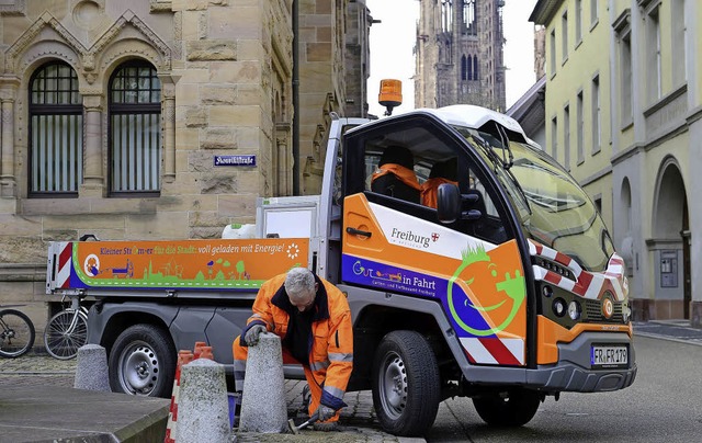 CO<BZ-Texttief>2</BZ-Texttief>-neutral... Kramer mit dem neuen Elektrofahrzeug.  | Foto: Ingo Schneider