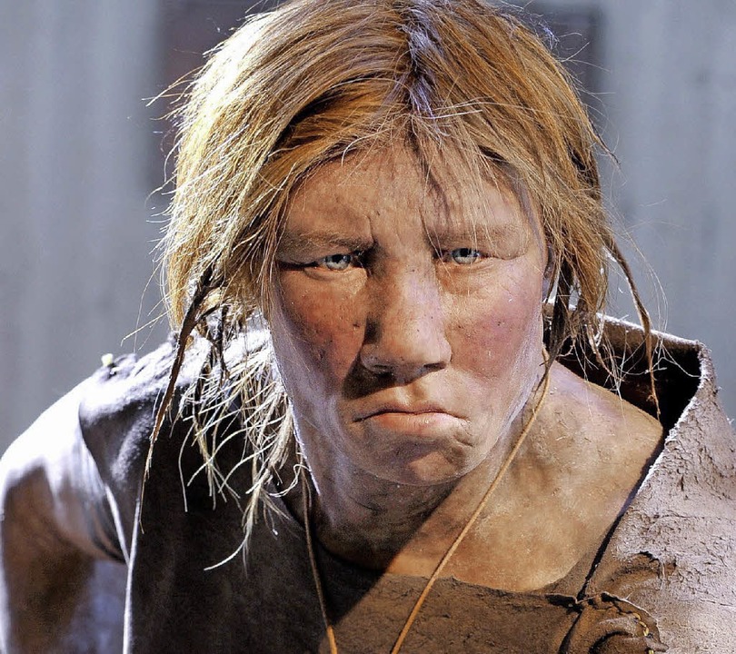 Neandertalerin im Museum von Mettmann   | Foto: dpa