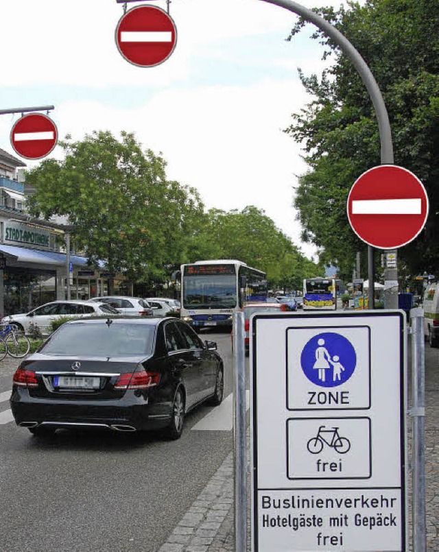 Fugngerzone: Wenn unsere Fotomontage...keine Autos mehr in die  City fahren.   | Foto: Lauber