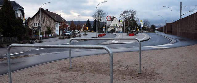 Das provisorische Radabstellgelnder  ...er dauerhaften Lsung weichen knnen.   | Foto: langelott