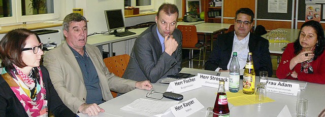Im Dialog vor Ort (von links): MdL San...hen Strosack, GEW-Vorsitzende Uta Adam  | Foto: dieter fink
