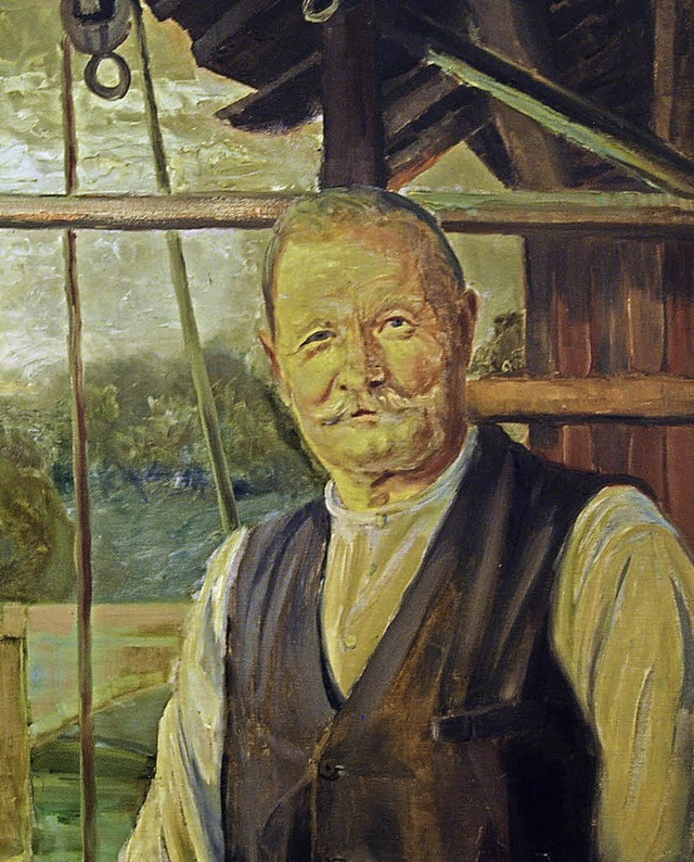 Ein Portrt von Adolf &#8222;Gtti&#8220; Rueb, gemalt anno 1942 von Otto Paul    | Foto: Alfred Lins