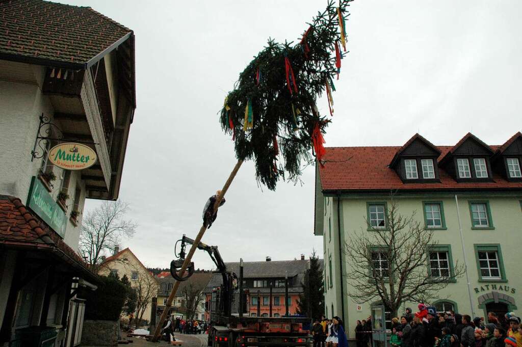 Impressionen vom Narrenbaumstellen in Grwihl