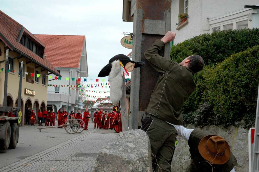 Impressionen vom Narrenbaumstellen in Grwihl