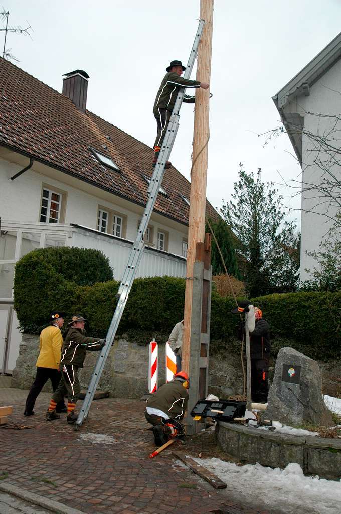 Impressionen vom Narrenbaumstellen in Grwihl