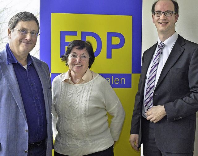 Die Top drei der FDP-Liste: Patrick Ev...Sascha Fiek fhren die 48er-Liste an.   | Foto: Michael Bamberger