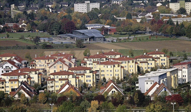 Bauland zwischen Heidach (unten) und em Brgerhaus?   | Foto: Frank Kiefer