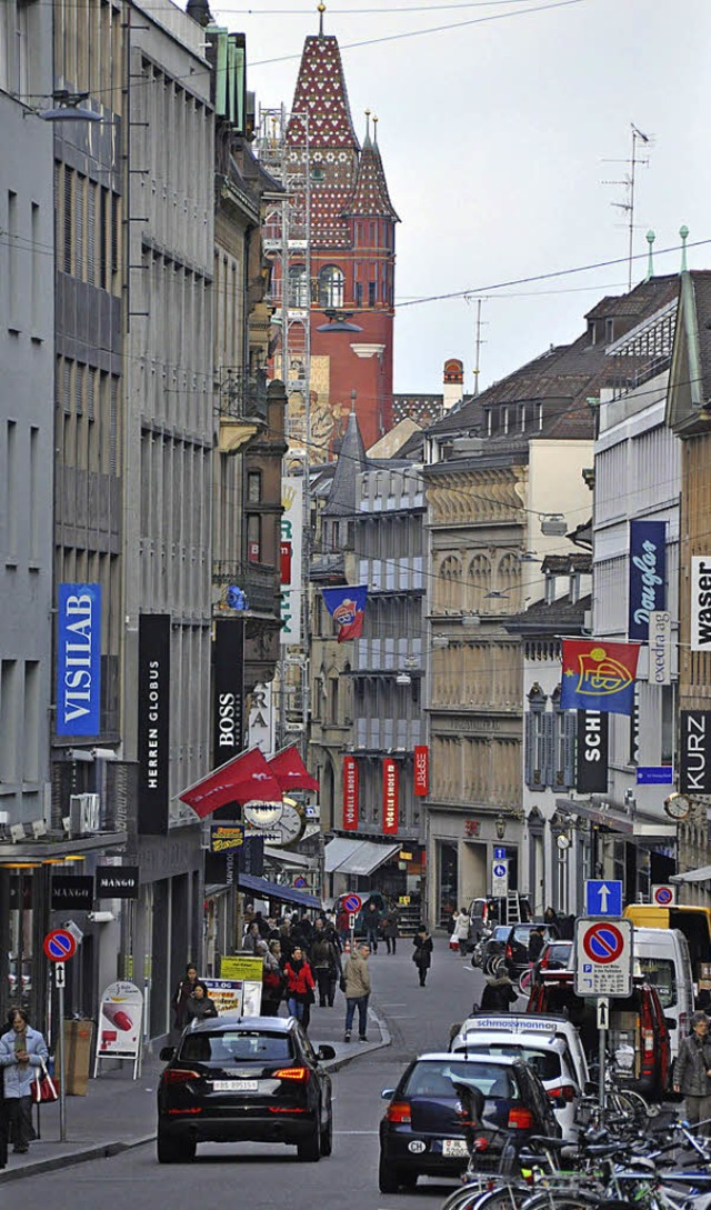 Vorlufig bleibt im Basler Stadtkern, hier die Freie Strae alles beim Alten.   | Foto: Gramespacher