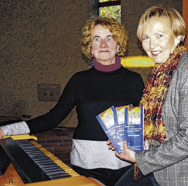 Kirchenmusikdirektorin Trude Klein (li... hochkartigen Knstlern zu hren sein  | Foto: bz